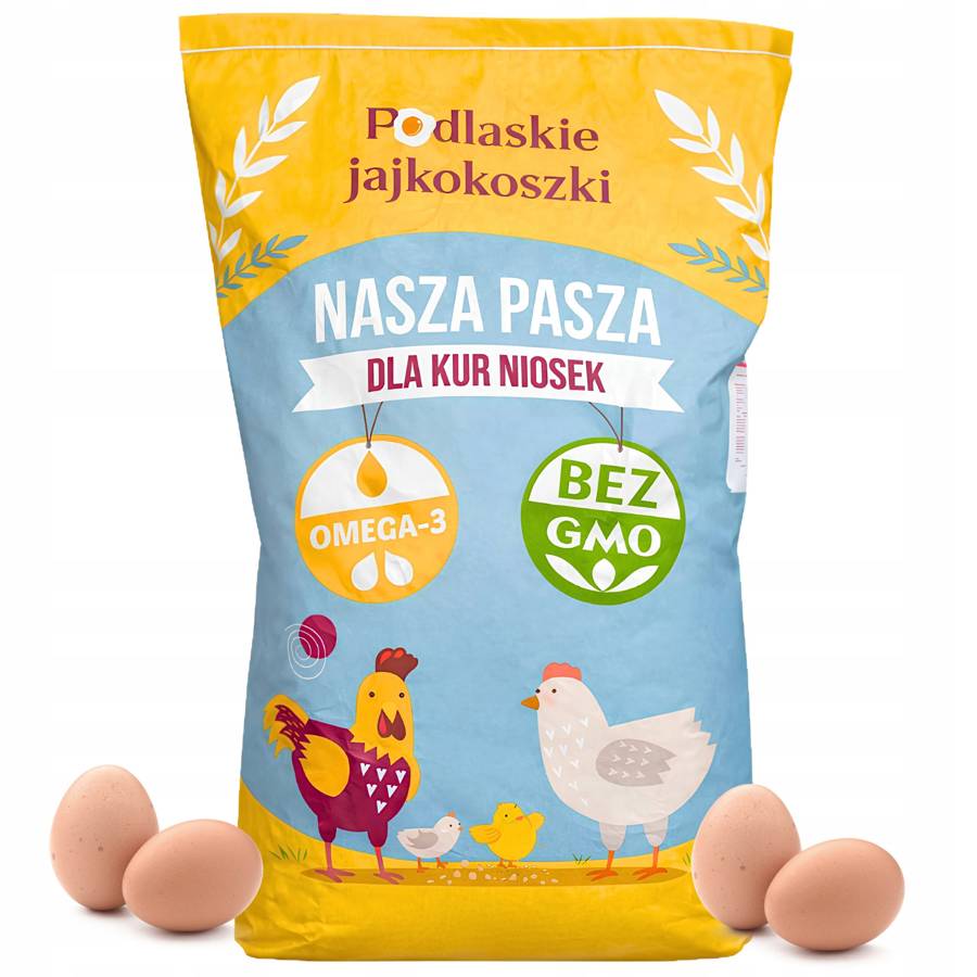 NASZA PASZA Pasza dla kur niosek pełnoporcjowa z OMEGA-3 bez GMO 20kg