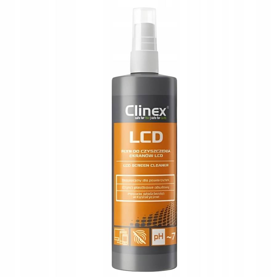 Clinex LCD 200ml Płyn do Bezpiecznego Czyszczenia Ekranów LCD, Matryc Monitorów