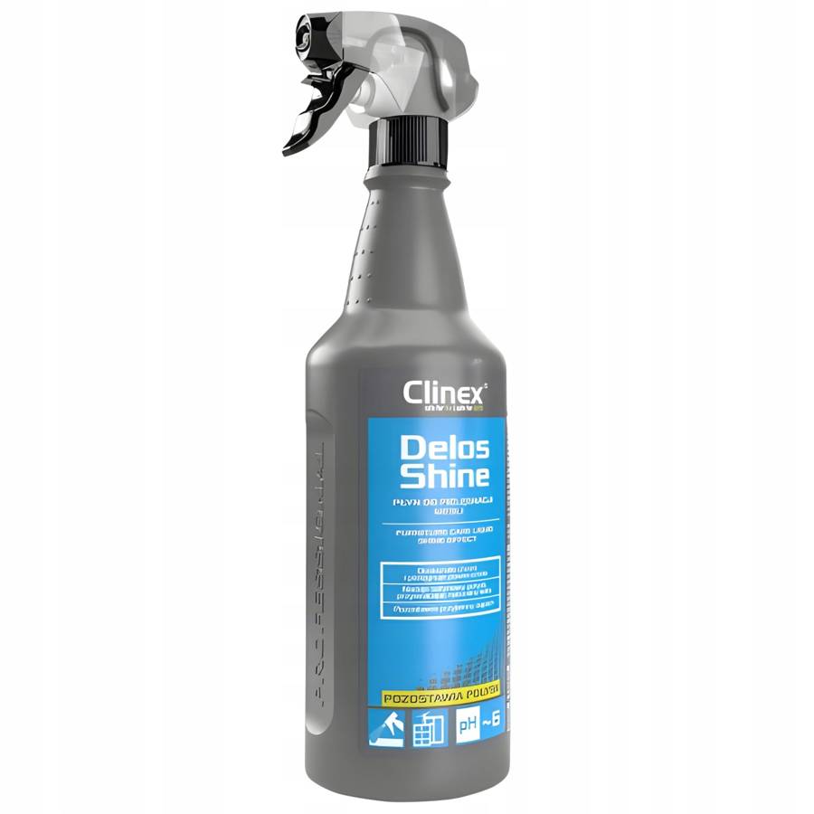 Clinex Delos Shine 1L Płyn Do Pielęgnacji Czyszczenia Mebli Usuwania Kurzu Połysk 