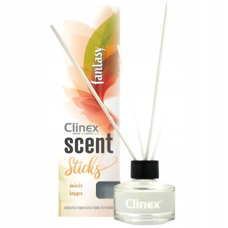 Clinex Scent Sticks - FANTASY 45ml Patyczki Zapachowe Odświeżacz Powietrza Nautralizator Zapachów