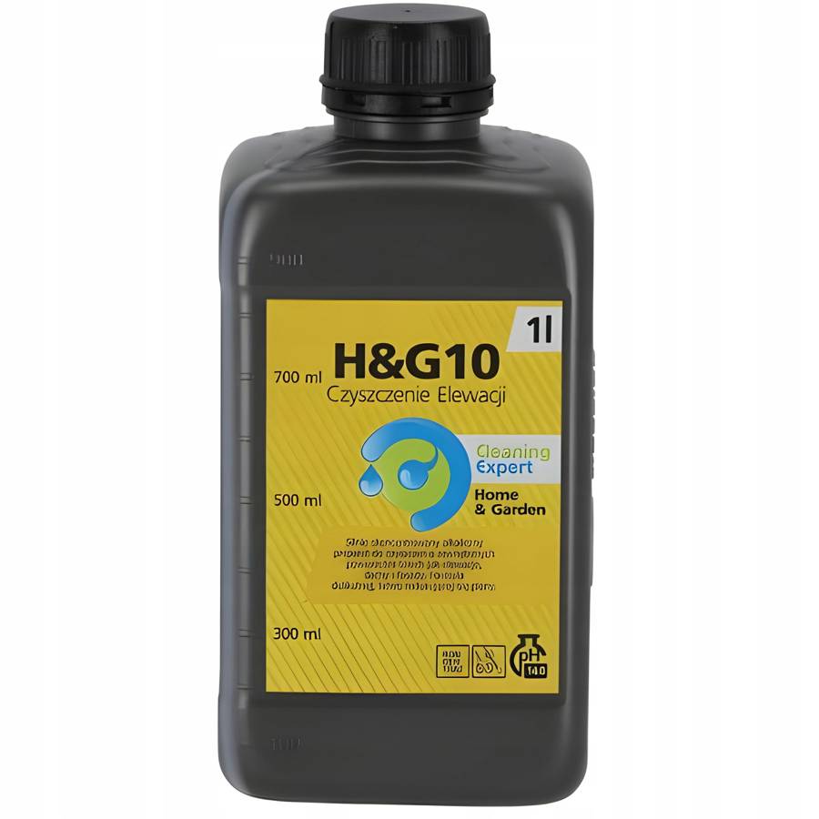 H&G10 Elewacje 1L  Mycie Dachu Elewacji Ogrodzeń H&G10 Elewacje 1L Koncentrat Usuwa Mchy Glony