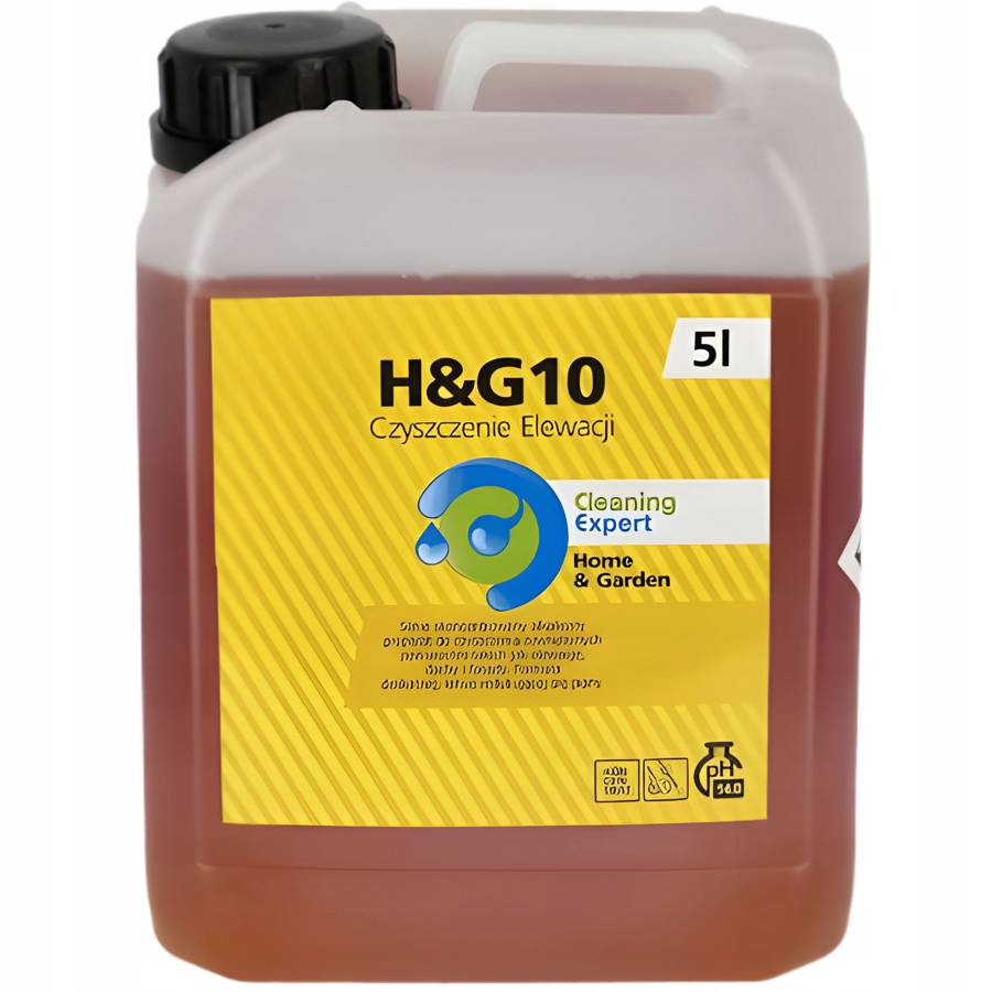 H&G10 Elewacje 5L Mycie Dachu Elewacji Ogrodzeń H&G10 Elewacje 5L Koncentrat Usuwa Mchy Glony