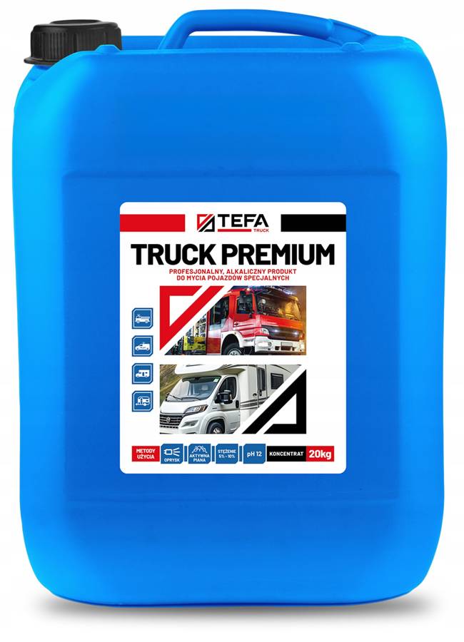 TEFA Truck Premium 20kg Alkaiczny produkt do mycia pojazdów specjalnych