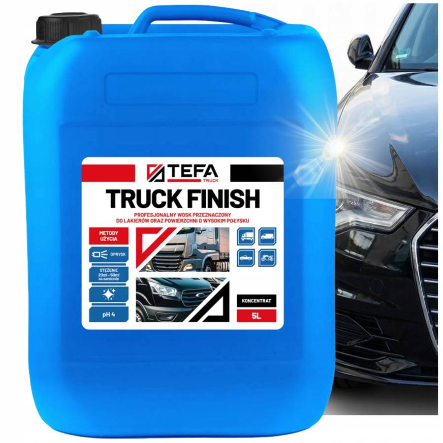 TEFA Truck Finish 5L WOSK Samochodowy Do Auta Myjni TIR Bus WYSOKI POŁYSK TEFA Truck FINISZ 5L
