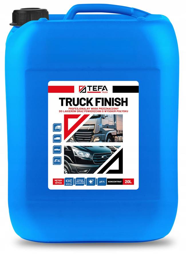 TEFA Truck Finish 20L. Wosk przeznaczony do powierzchni o wysokim połysku