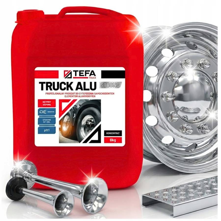 TEFA Truck Alu Strong 6kg Płyn Do Czyszczenia Mycia ALUMINIUM Kwaśny Środek pH1 TEFA TRUCK ALU 6Kg