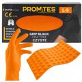 Rękawiczki Nitrylowe L ORANGE Pomarańczowe MOCNE GRIP Diamond Bez Pudrowe ProMates