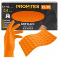 Rękawiczki Nitrylowe XL ORANGE Pomarańczowe MOCNE GRIP 3D Bez Pudrowe ProMates 10