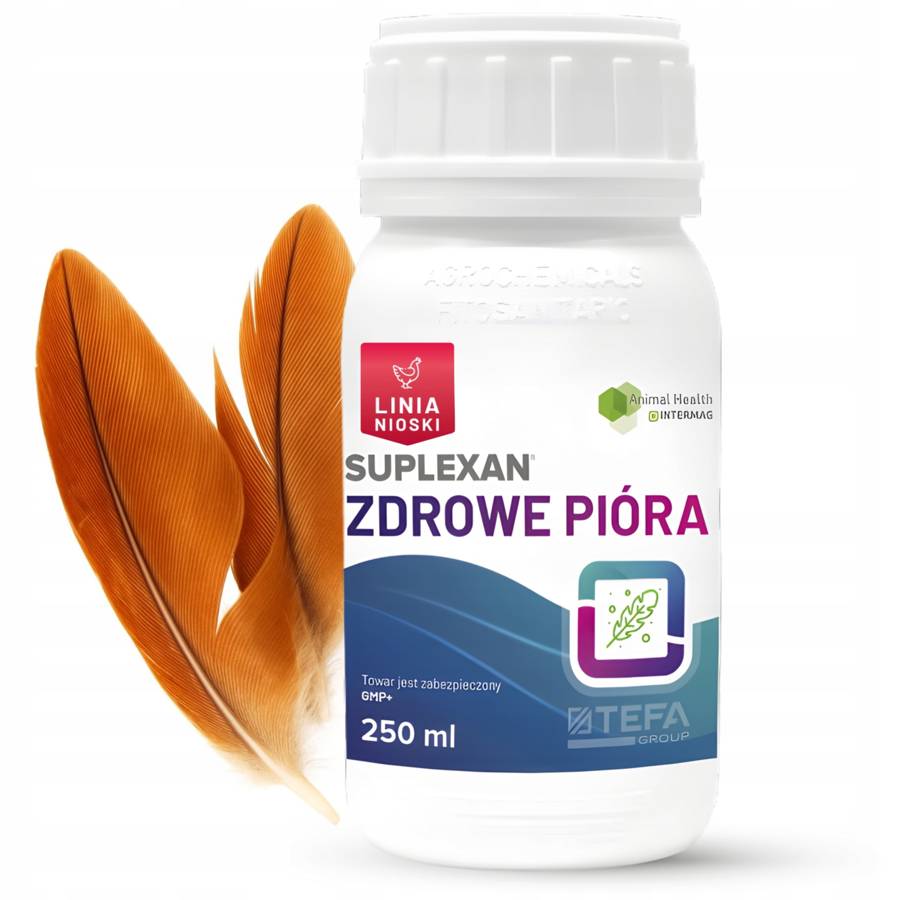SUPLEXAN ZDROWE PIÓRA 250ml. Najlepsza wydajność. Witaminy dla kur 250ml