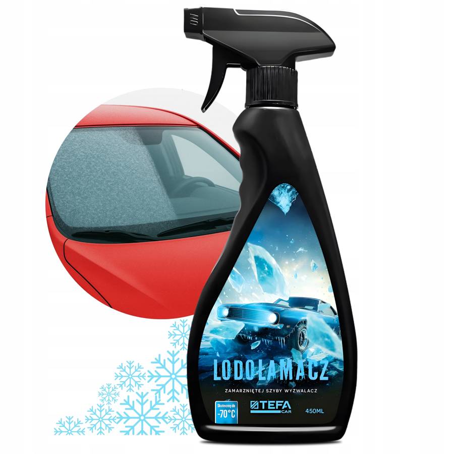TEFA Car Odmrażacz 450ml do Szyb Samochodowych Auta TEFA CAR Lodołamacz 450ml do -70 Spray