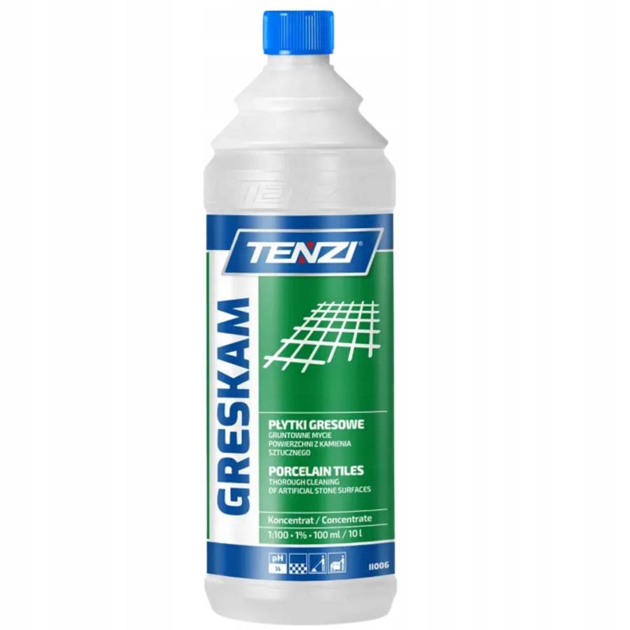 TENZI GRESKAM Silny Płyn Mycie Czyszczenie GRESU Kamienia 1L