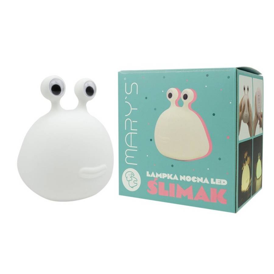 ECO MARY'S Ślimak Lampka nocna dla dzieci ułatwia zasypianie urocza LED ŚLIMAK