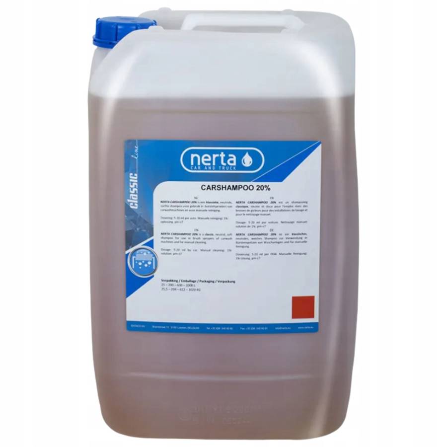NERTA CARSHAMPOO 20% 5L Szampon samochodowy do mycia auta tir bus 5L CARSHAMPOO 20% 5L