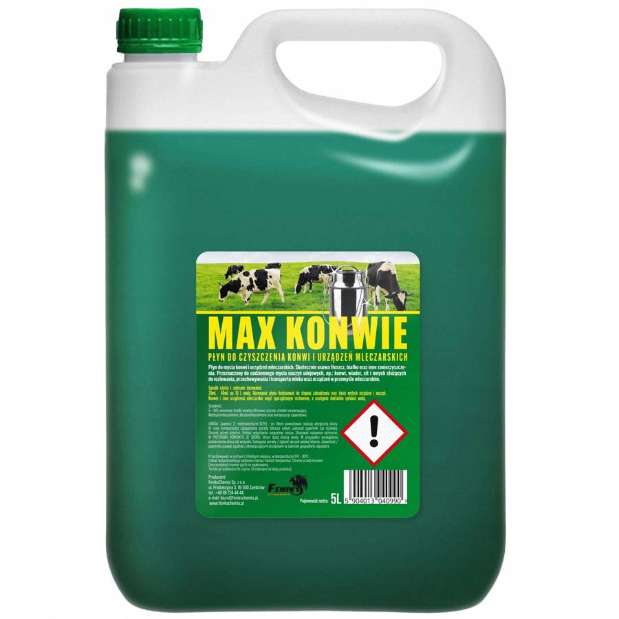 Feniks Agro Max KONWIE 5L Płyn do mycia konwi urzadzen mleczarskich wiader i sit Agro Max - 5l