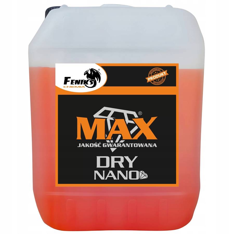 Feniks Max DRY NANO 10L Wosk polimerowy do auta osusza nabłyszcza lakier DRY NANO - 10l