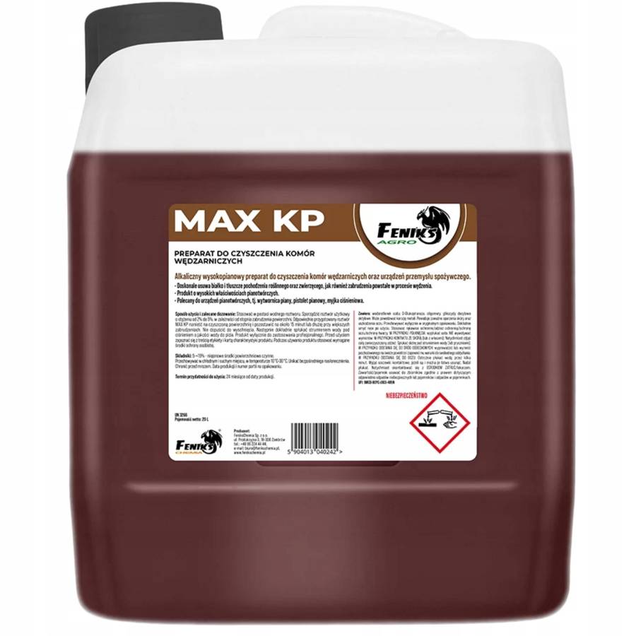 Feniks Agro Max KP 5L Preparat do mycia wedzarnia ogrodowa przemysł grill Max KP - 5l